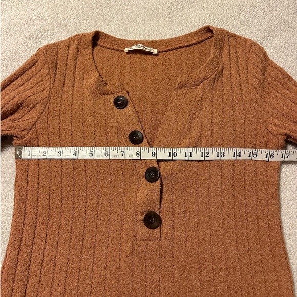 Free People Orange Long Sleeve Top - Picture 6 of 12